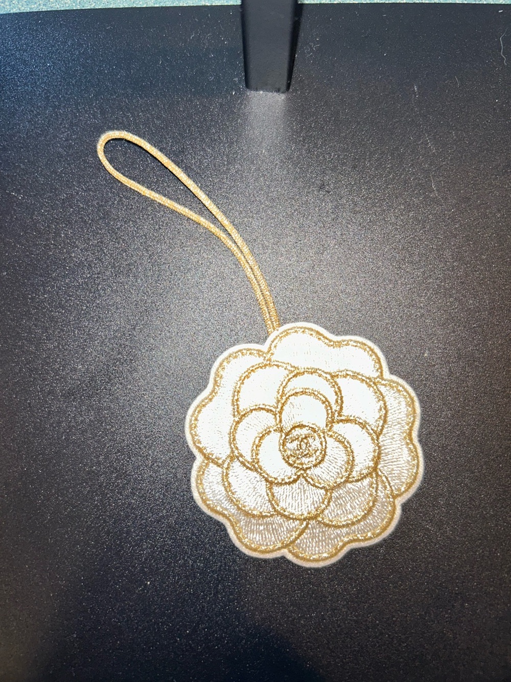 Chanel GWP Embroidered  Camellia Flower Charm